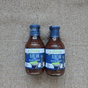 2 LARGE 17.5 Oz Bottle Primal Kitchen ORGANIC Korean Style BBQ Sauce & Marinade